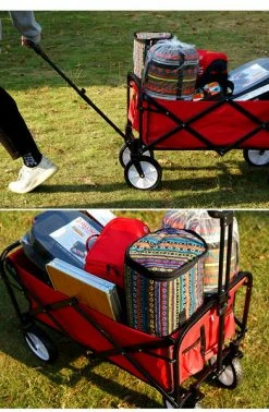 Camp Leader Camping Push Wagon - Black