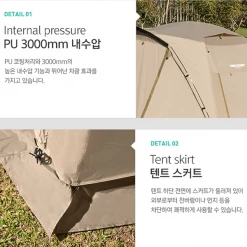 KZM Tier Dome Neo Tent - Tan