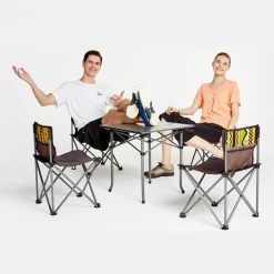 Hewolf 5pcs Set Camping Foldable Table And Chairs