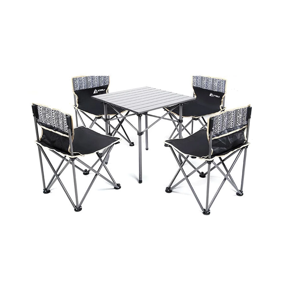 Hewolf 5pcs Set Camping Foldable Table And Chairs 3 Hewolf 5pcs Set Camping Foldable Table And Chairs