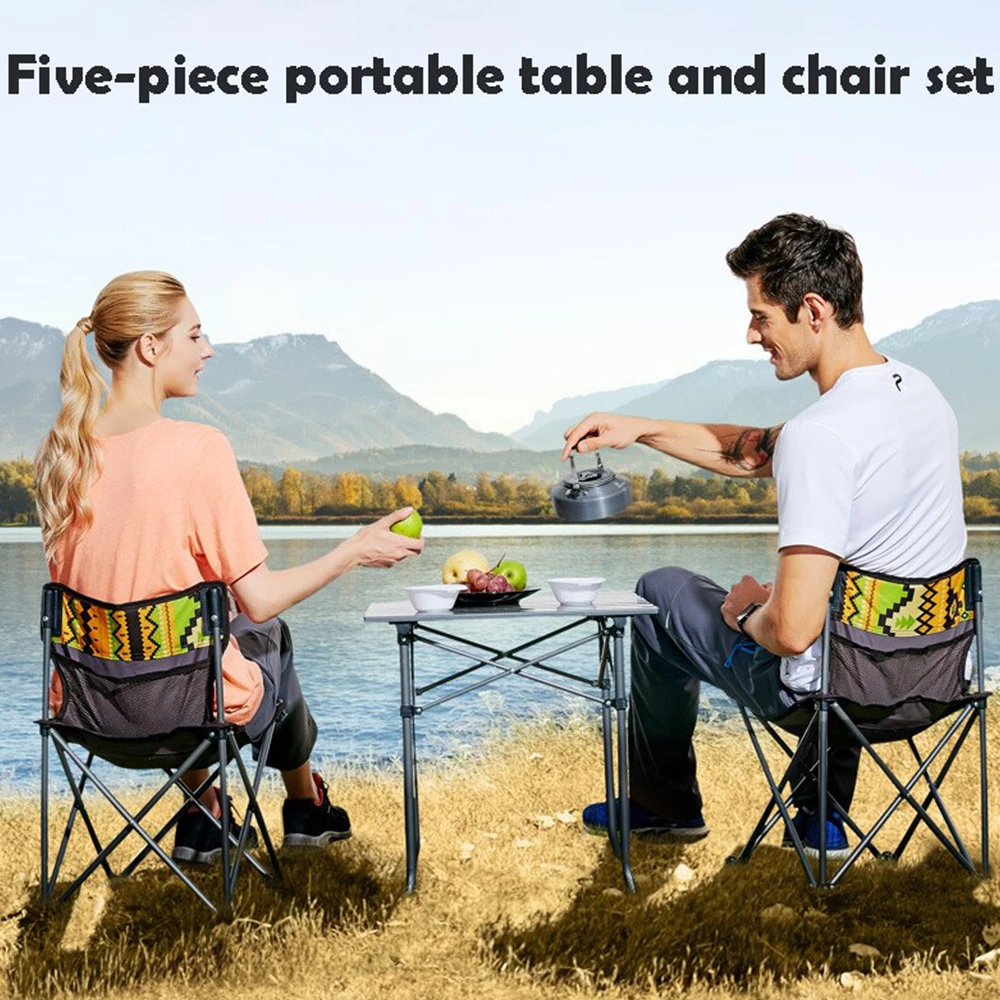 Hewolf 5pcs Set Camping Foldable Table And Chairs 5 Hewolf 5pcs Set Camping Foldable Table And Chairs