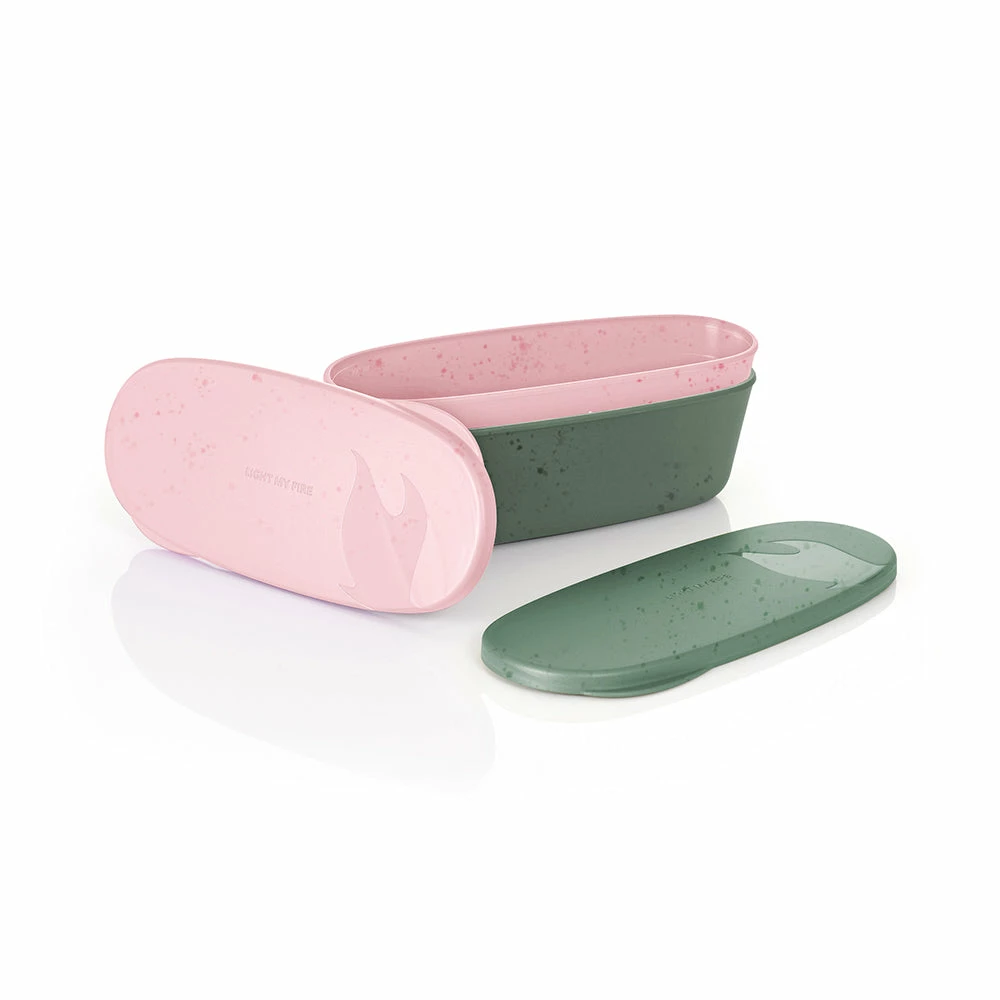 Light My Fire SnapBox Oval BIO 2-pack - Sandygreen/dustypink 3 Light My Fire SnapBox Oval BIO 2-pack - Sandygreen/dustypink
