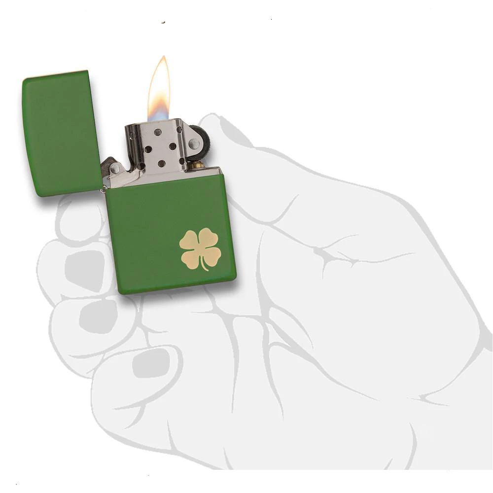 Zippo 228 Shamrock Refillable Windproof Lighter - 21032 6 Zippo 228 Shamrock Refillable Windproof Lighter - 21032