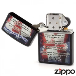 Zippo Military Wife Prayer Refillable Windproof Lighter - 28315 7 Zippo Military Wife Prayer Refillable Windproof Lighter - 28315