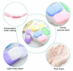 MONTANIC Travel Disposable Soap Tablets Boxed Soap Paper Portable Hand Washing Tablets Travel Carry Soap Paper