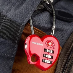 Munkees TSA Combination Heart Lock