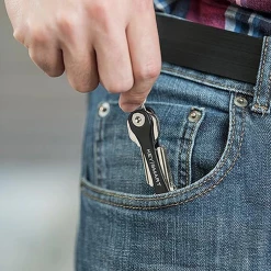 Key Organisers Keysmart Flex Black - Compact Multiple Key Holder Car Key Organizer