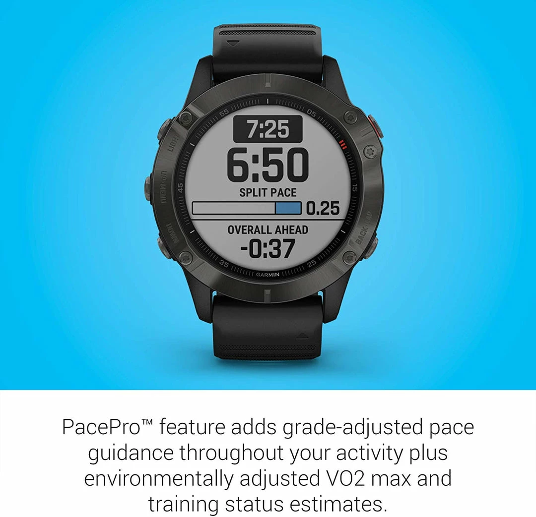 Garmin Fenix 6 GPS Watch - Sapphire Grey 10 Garmin Fenix 6 GPS Watch - Sapphire Grey