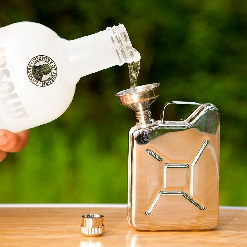 ACECAMP Ace Camp Stainless Steel Flask Gas Can Shape 6 ACECAMP Ace Camp Stainless Steel Flask Gas Can Shape