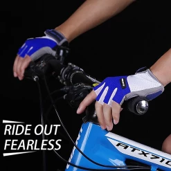 MONTANIC Kyncilor Open Finger Cycling Gloves Anti-slip Gel Cycling Gloves Anti-slip Shockproof Mountain Road Sports Gloves