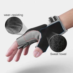 MONTANIC Kyncilor Open Finger Cycling Gloves Anti-slip Gel Cycling Gloves Anti-slip Shockproof Mountain Road Sports Gloves