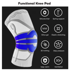 MONTANIC Breathable Knee Guard Protector Sport Support Brace Pad Silicon