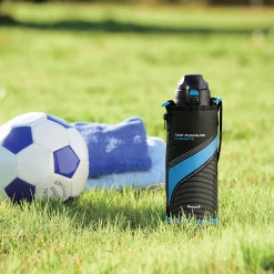 Peacock 1.0L Sport Bottle With Pouch - Navy Flower 10 Peacock 1.0L Sport Bottle With Pouch - Navy Flower