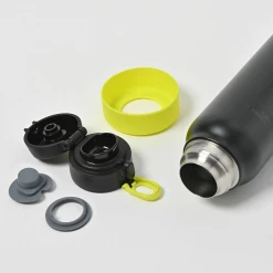 Peacock 0.80L One Touch Sports Bottle - Black Yellow