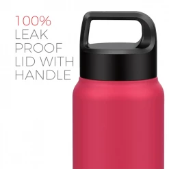 Peacock 0.60L Handle Lid Bottle - Red 18 Peacock 0.60L Handle Lid Bottle - Red