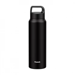 Peacock 0.80L Handle Lid Bottle - Black