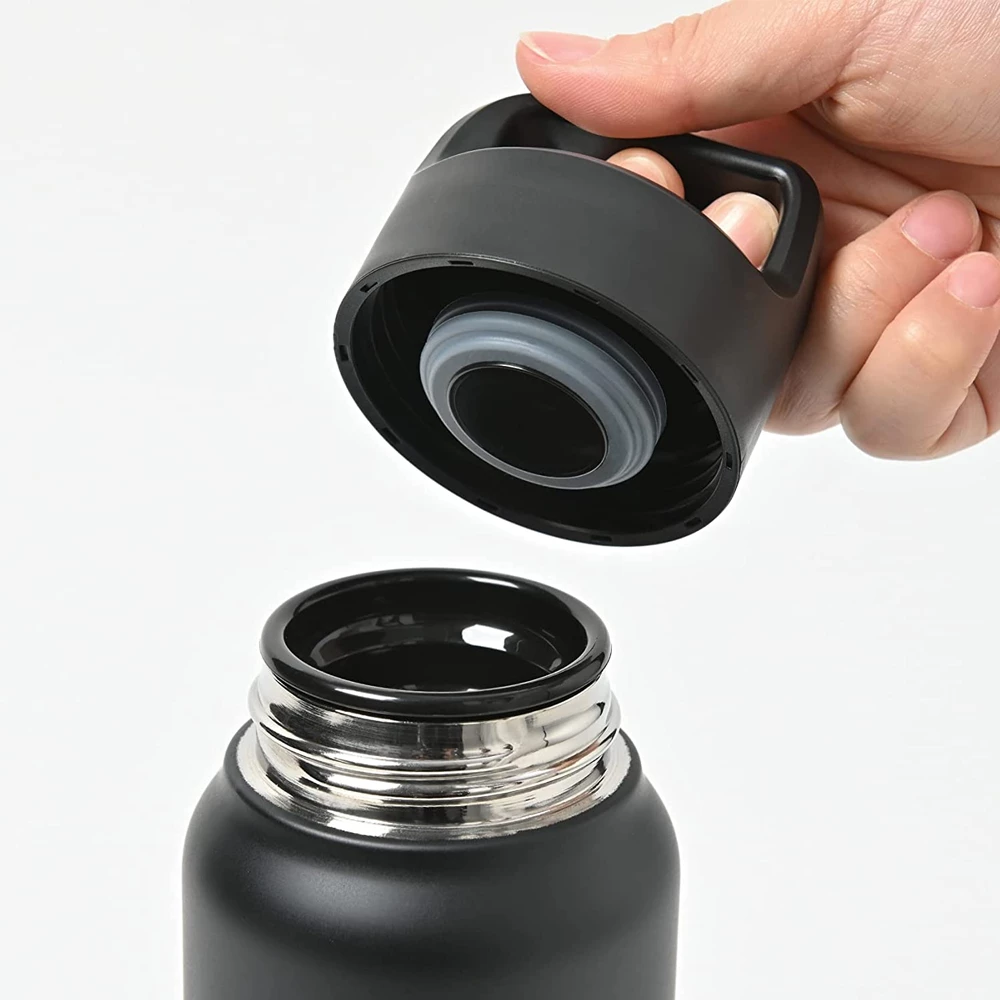 Peacock 0.80L Handle Lid Bottle - Black 5 Peacock 0.80L Handle Lid Bottle - Black