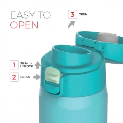 Peacock 0.55L Light Weight One Touch Bottle - Red