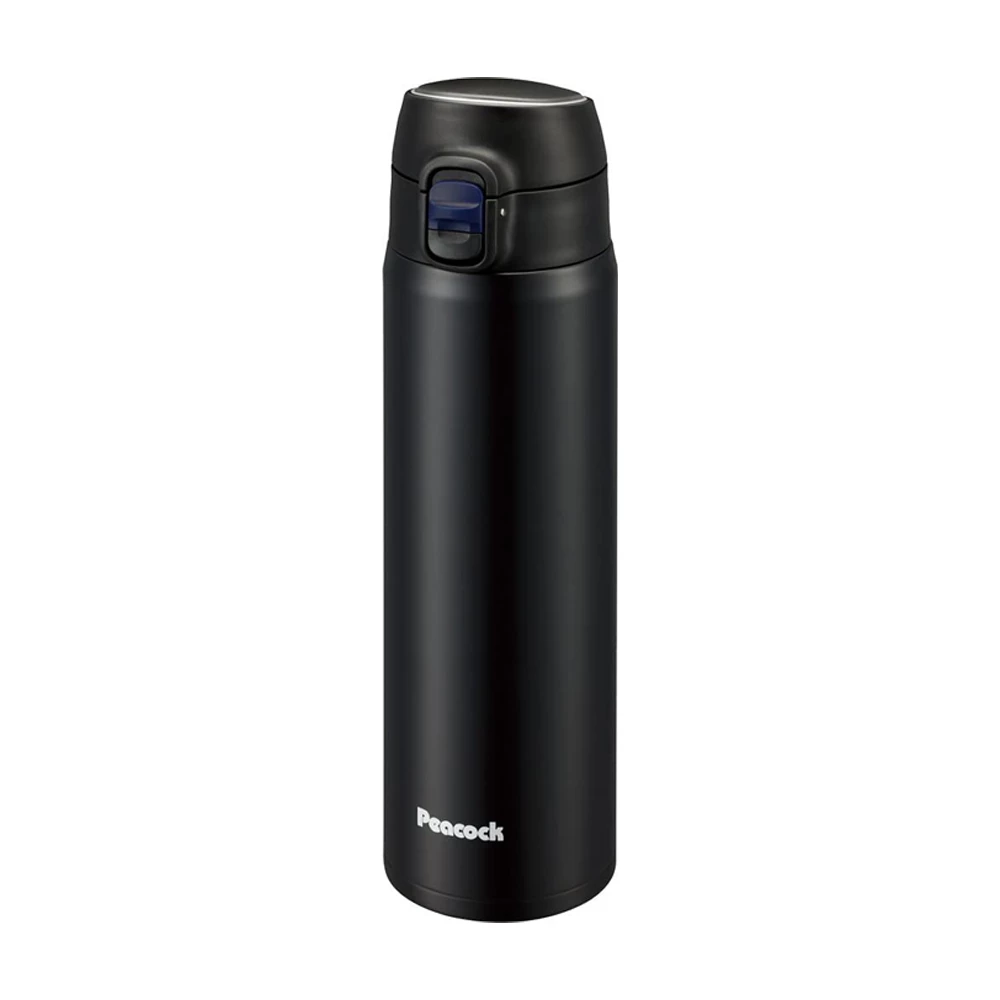 Peacock 0.55L Light Weight One Touch Bottle - Black 3 Peacock 0.55L Light Weight One Touch Bottle - Black