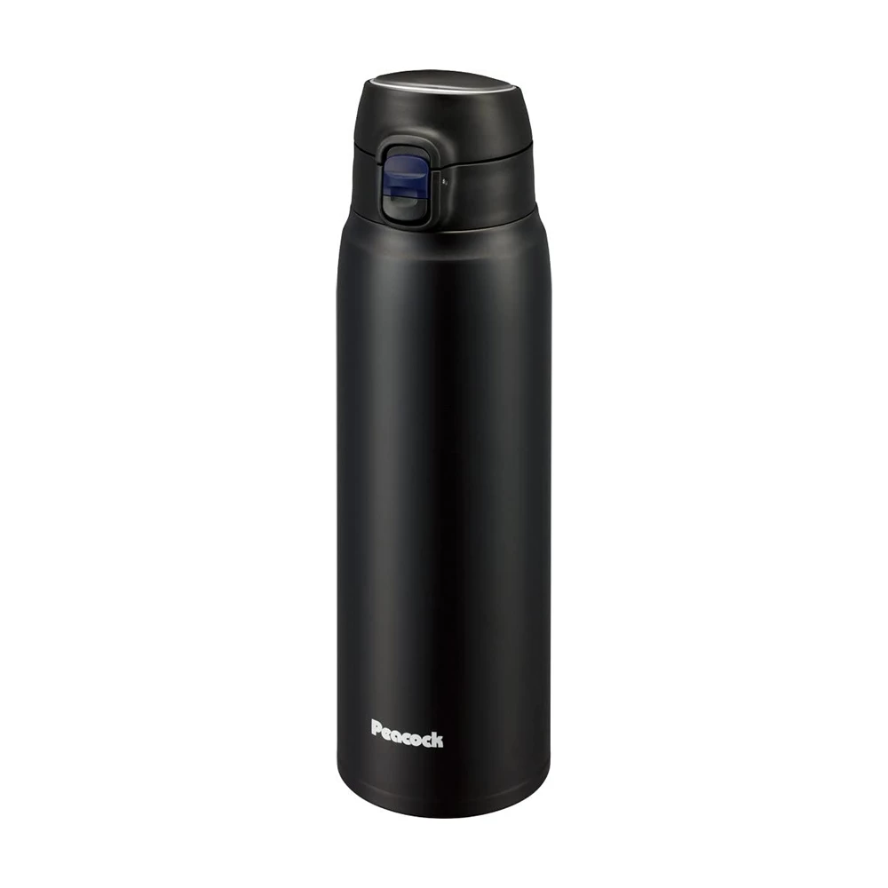 Peacock 0.70L Light Weight One Touch Bottle - Black 3 Peacock 0.70L Light Weight One Touch Bottle - Black
