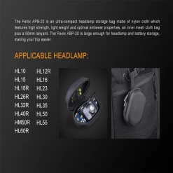 Fenix APB-20 Headlamp Storage Bag - Black 11 Fenix APB-20 Headlamp Storage Bag - Black