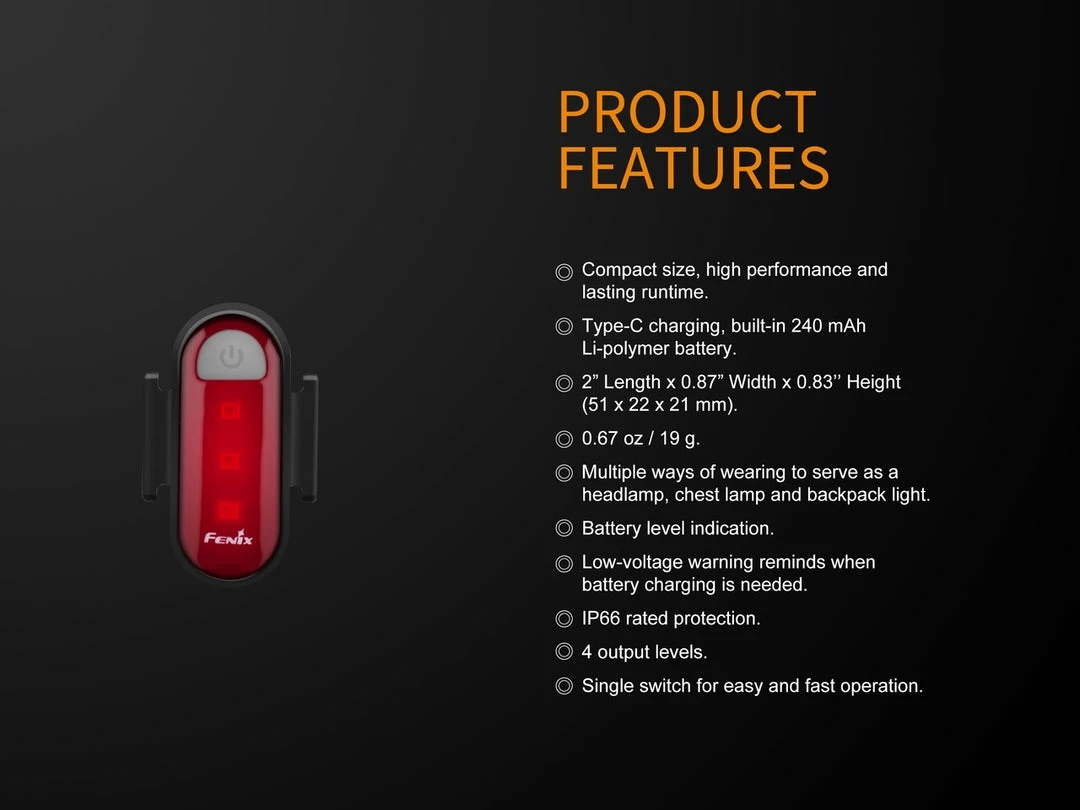 Fenix BCO5R Multifunctional Rechargable Bicycle Tail Light 6 Fenix BCO5R Multifunctional Rechargable Bicycle Tail Light