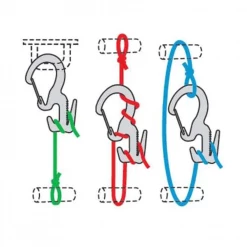 Nite Ize Figure 9® Carabiner Rope Tightener - Small - 2 Pack With Rope - Black