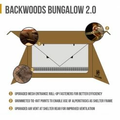 OneTigris Backwoods Bungalow Ultralight Bushcraft Shelter - OD Green
