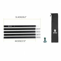 CAMP LEADER OneTigris Tent Pole Set Black 9 CAMP LEADER OneTigris Tent Pole Set Black