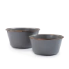 Barebones Enamel Mixing Bowl Slate - Set Of 2 2 Barebones Enamel Mixing Bowl Slate - Set Of 2