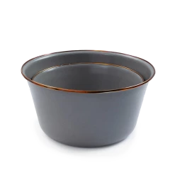 Barebones Enamel Mixing Bowl Slate - Set Of 2