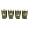 Camp Leader 4 Pcs Stainless Steel Cup - Green