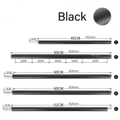 Camp Leader Canopy Tarp Pole - Black