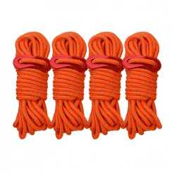 Camp Leader 4 Pcs Reflective Rope 4MM - ORANGE