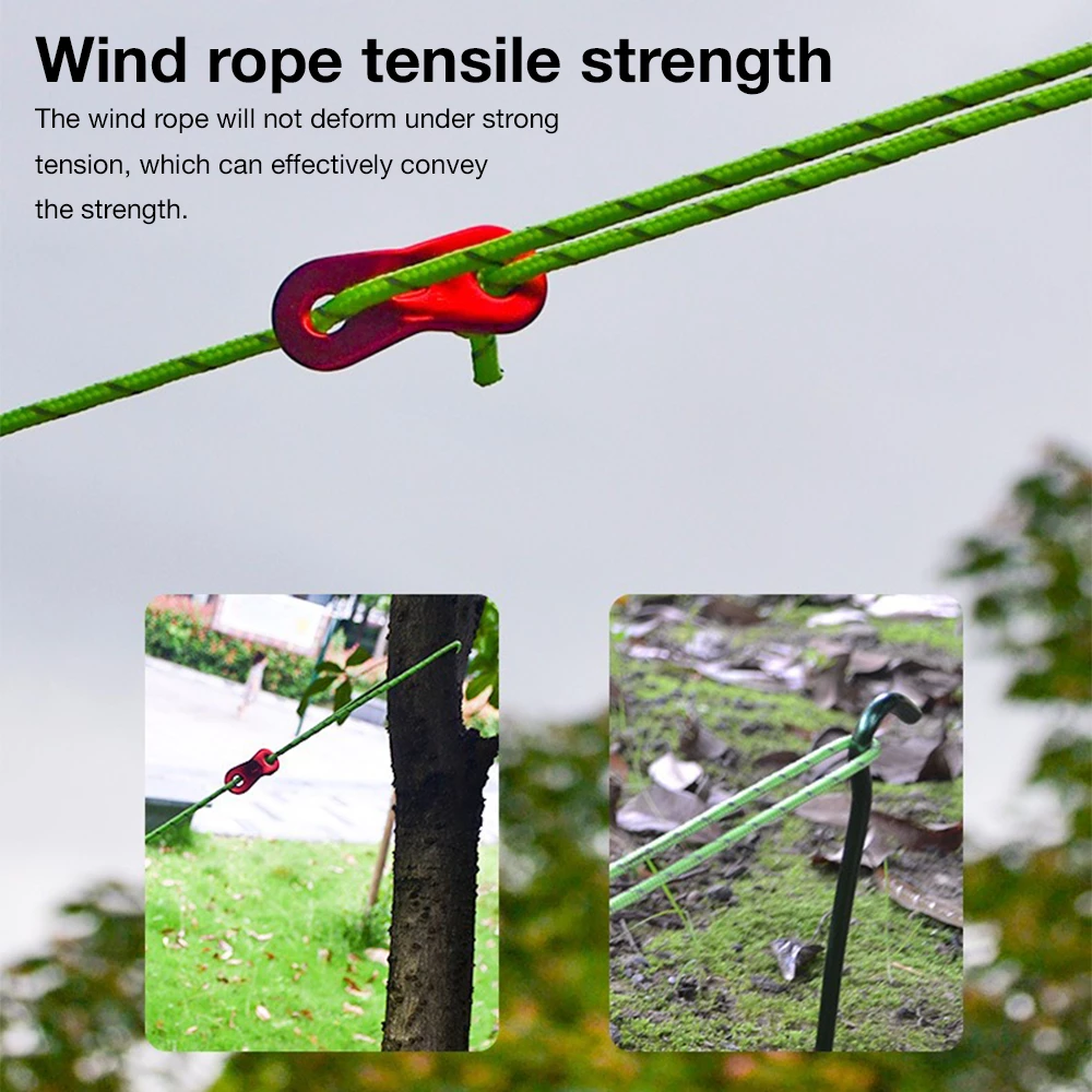 Camp Leader 4 Pcs Reflective Rope 4MM - YELLOW 8 Camp Leader 4 Pcs Reflective Rope 4MM - YELLOW