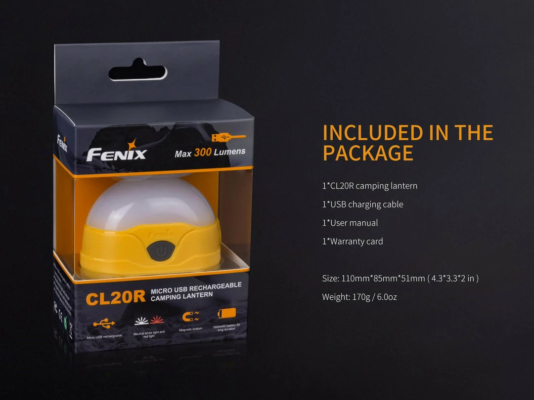 Fenix CL20R Camping Lantern 300 Lumen 10 Fenix CL20R Camping Lantern 300 Lumen