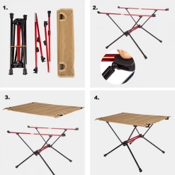 Camp Leader Fabric Top Folding Table - TAN