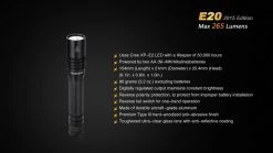 Fenix E20 XP-E2 LED Flashlight (2015 EDITION)