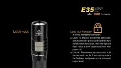 Fenix E35 XL-L2 UE LED Flashlight Black 2016 Version