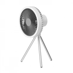 MONTANIC Tripod Fan With White Ring Light USB Rechargeable