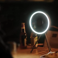 MONTANIC Tripod Fan With White Ring Light USB Rechargeable 23 MONTANIC Tripod Fan With White Ring Light USB Rechargeable