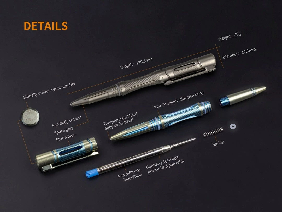 Fenix T5TI Tactical Pen & 15TH F/Light Set Grey 7 Fenix T5TI Tactical Pen & 15TH F/Light Set Grey