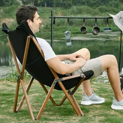 Hewolf Foldable Wooden Chair - Large