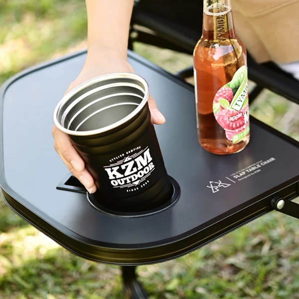 KZM Collapsible Chair With Table 6 KZM Collapsible Chair With Table