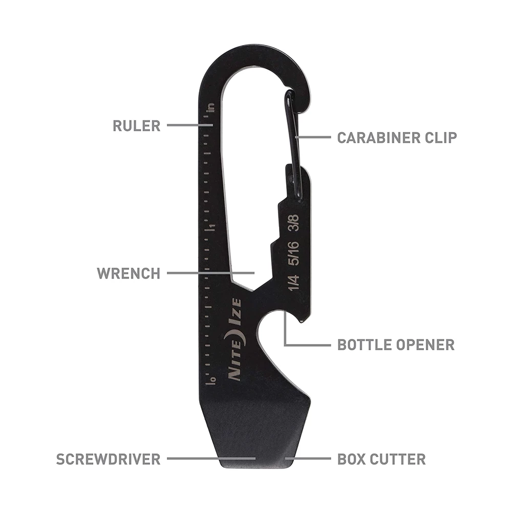 Nite Ize DoohicKey Key-Tool - Black 6 Nite Ize DoohicKey Key-Tool - Black