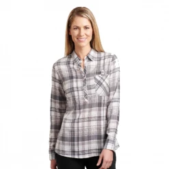 Kuhl Woman Spektra Plaid LS Shirt - Storm