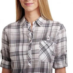 Kuhl Woman Spektra Plaid LS Shirt - Storm