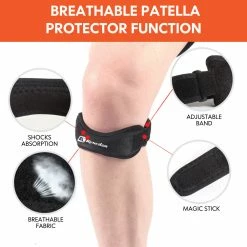 MONTANIC Soft Brace Knee Protector Belt Adjustable Breathable Patella Tendon Strap Guard 12 MONTANIC Soft Brace Knee Protector Belt Adjustable Breathable Patella Tendon Strap Guard