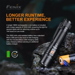 Fenix LD32 UVC XHP 35 HI And 10mW UVC LED Flashlight Black