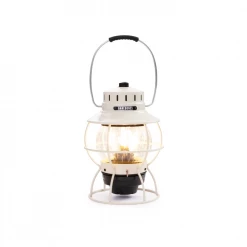Barebones Railroad Lantern Vintage White